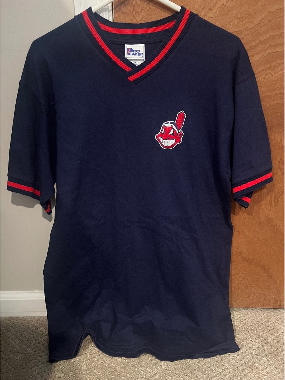 Vintage Pro Player Cleveland Indians Embroidered Shirt